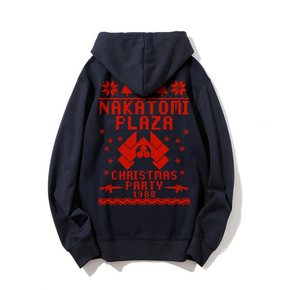 Now I Have a Machine Gun Ho-Ho-Ho Printed Back Unisex Cotton Hoodie