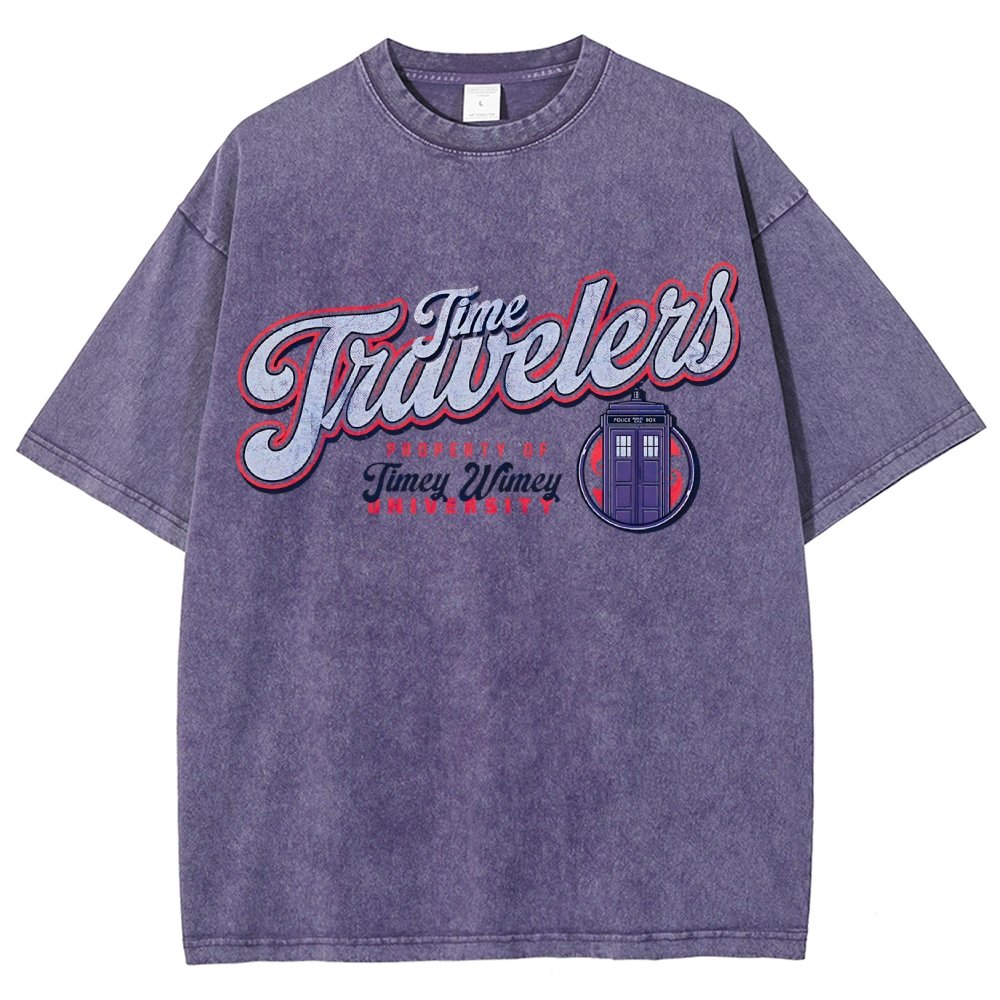 Timey Wimey University Vintage Distressed T-shirt
