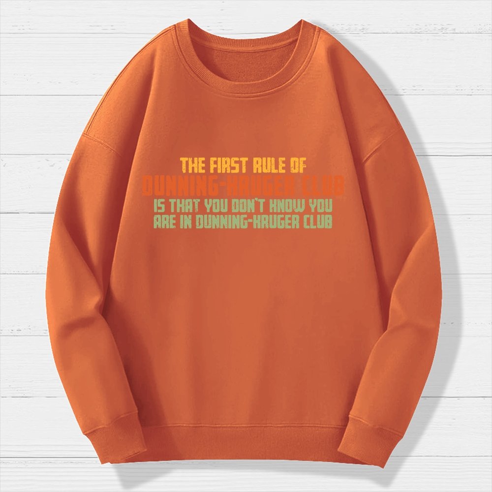 Dunning-Kruger Club Geek Cotton Sweatshirt