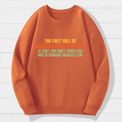 Dunning-Kruger Club Geek Cotton Sweatshirt