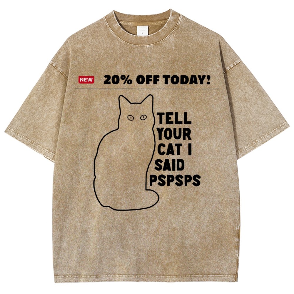 Tell Your Cat Vintage Distressed T-shirt
