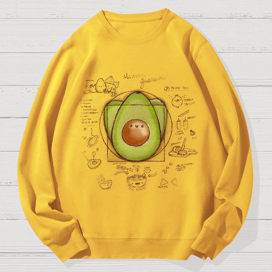 Divine Avocado Recipe Geek Cotton Sweatshirt
