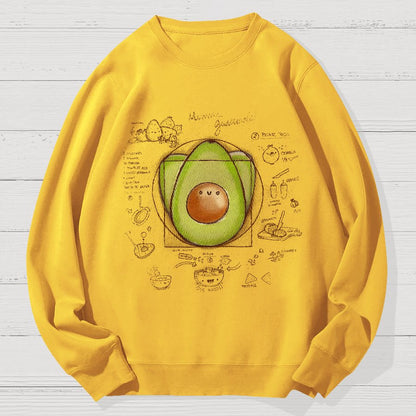 Divine Avocado Recipe Geek Cotton Sweatshirt