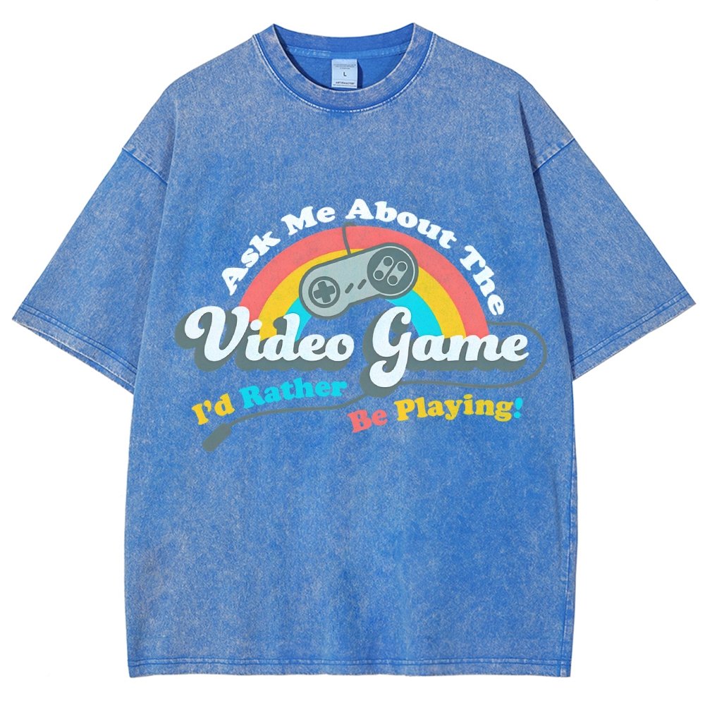 Ask Me About my Video Game Vintage Distressed T-shirt