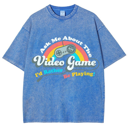 Ask Me About my Video Game Vintage Distressed T-shirt