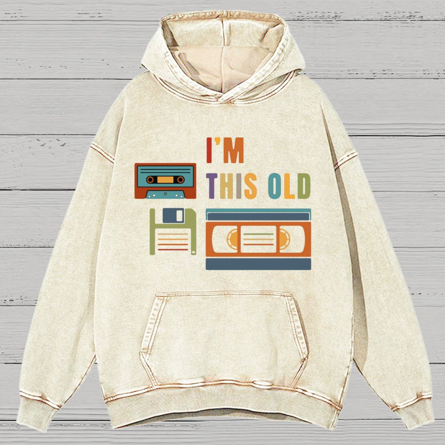 Im This Old Vintage Nerd Vintage Distressed Hoodie