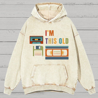 Im This Old Vintage Nerd Vintage Distressed Hoodie