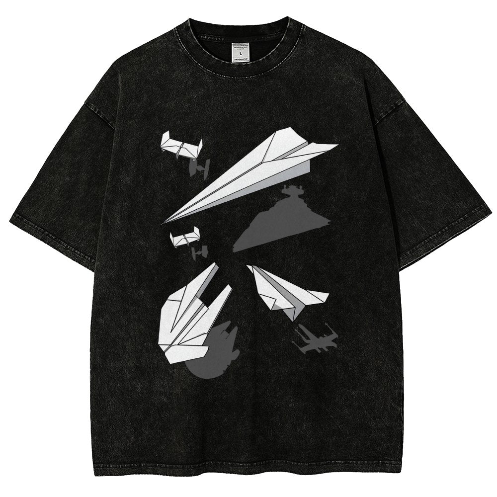 Paper Wars Vintage Distressed T-shirt 2601000782