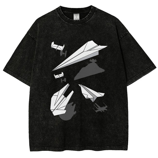 Paper Wars Vintage Distressed T-shirt 2601000782