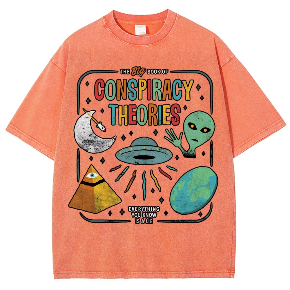 The Big Book Of Conspiracy Theories Vintage Distressed T-shirt