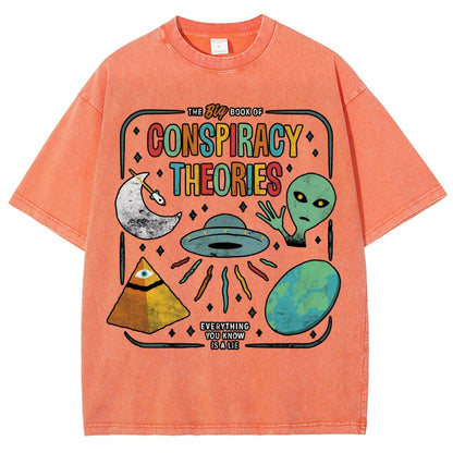 The Big Book Of Conspiracy Theories Vintage Distressed T-shirt
