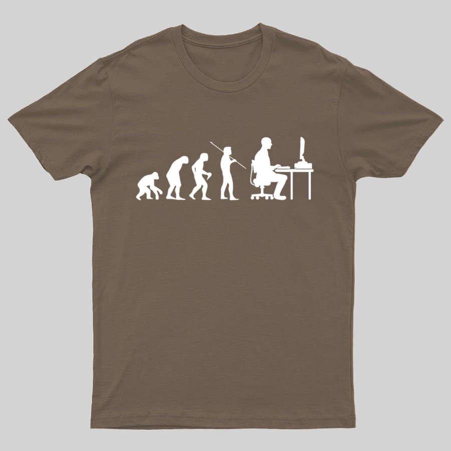 Computer Worker Evolution Shirt, Programmer T-Shirt
