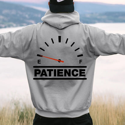 funny patience Printed Back Unisex Cotton Hoodie