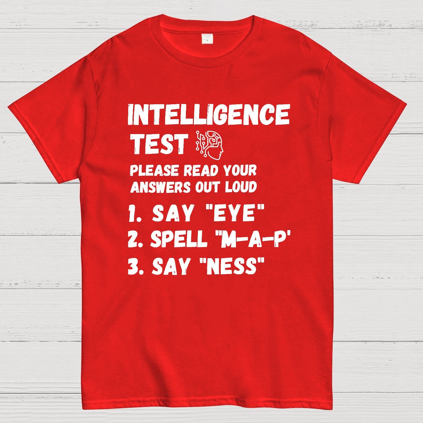 Intelligence Test Say Eye M A P Ness Geek T-Shirt