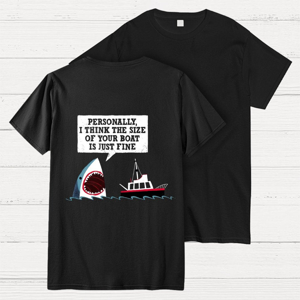 Polite Sharks Nerdy Back Printing Geek T-Shirt
