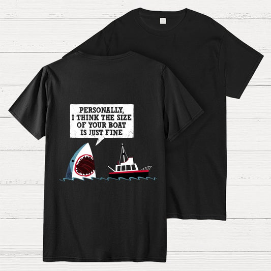 Polite Sharks Nerdy Back Printing Geek T-Shirt