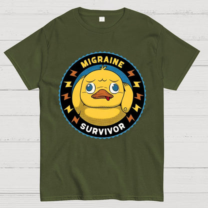 Migraine Survivor Funny Duck Geek T-Shirt