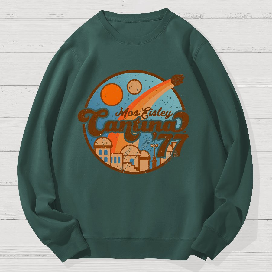 Vintage Hangout 77 Geek Cotton Sweatshirt