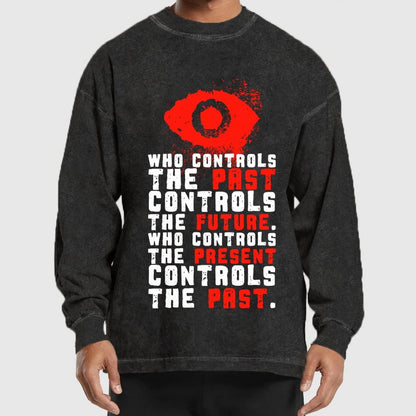 Damen Make Orwell Fiction Again Washed Long Sleeve Tee