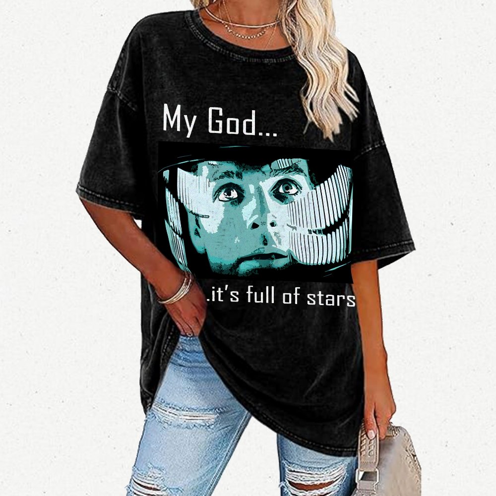 My God t's full of stars! Vintage Distressed T-shirt