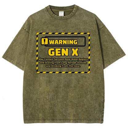 Warning Gen X - Funny Warning Design Vintage Distressed T-shirt