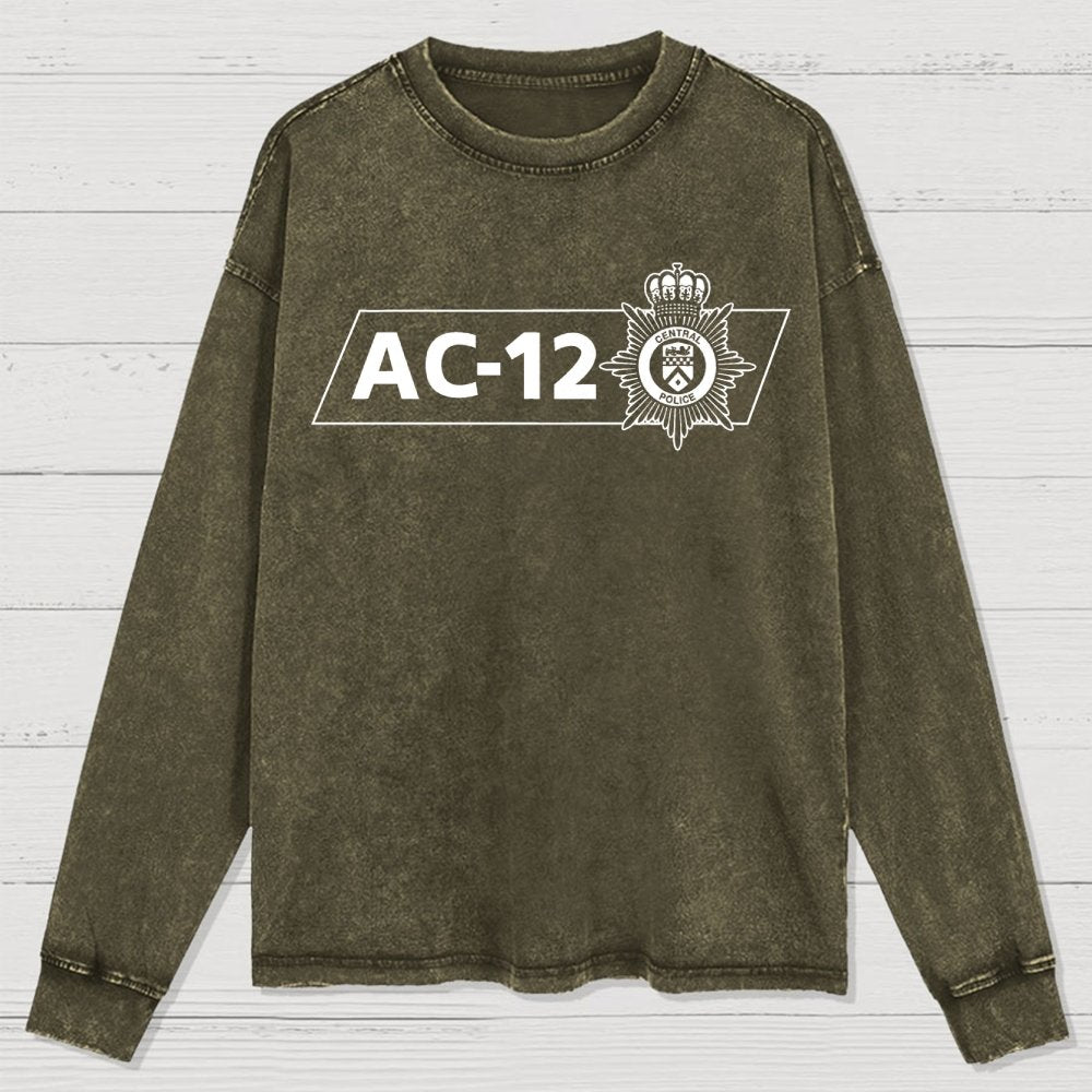 AC-12 Central Police Wear It In The Line Of Duty Washed Long Sleeve Tee