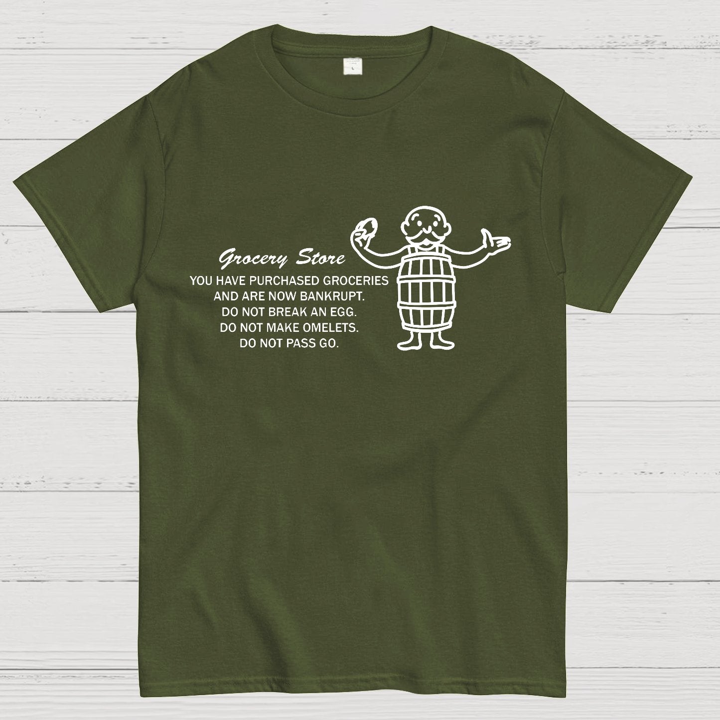 Chance on Eggs Pass Go Geek T-Shirt