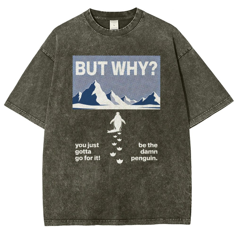 BUT WHY Vintage Distressed T-shirt