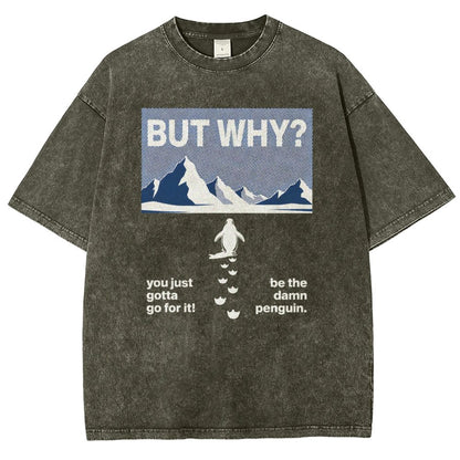 BUT WHY Vintage Distressed T-shirt