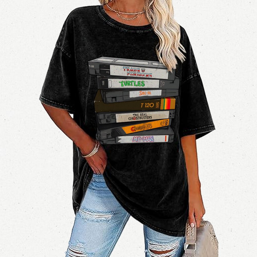 Nostalgic VHS - Action Edition Vintage Distressed T-shirt