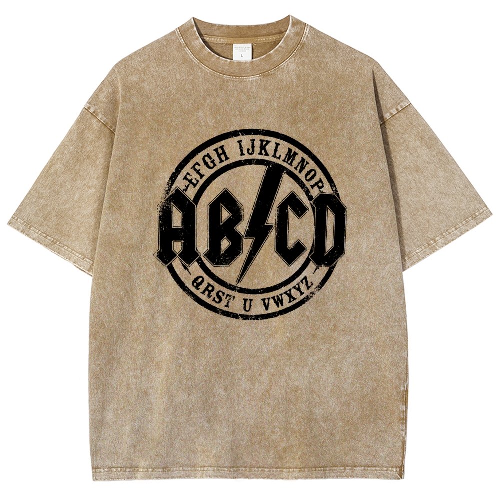 Hard Rock Alphabet Vintage Distressed T-shirt