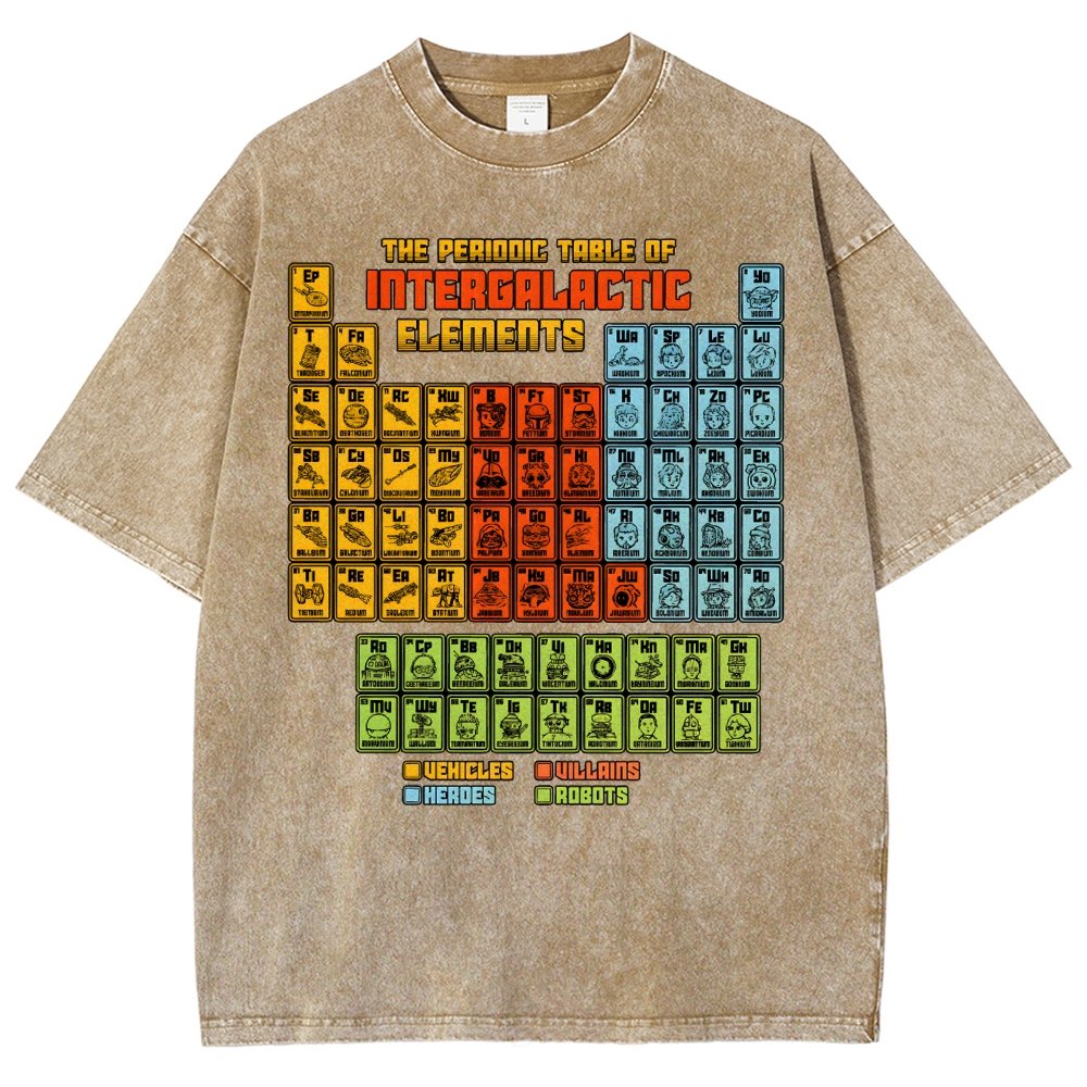 The Periodic Table of Intergalactic Elements Vintage Distressed T-shirt