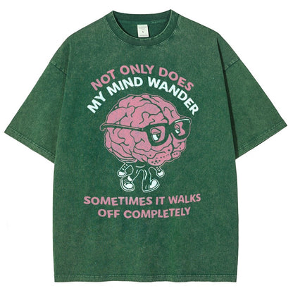 My Mind Wanders Vintage Distressed T-shirt