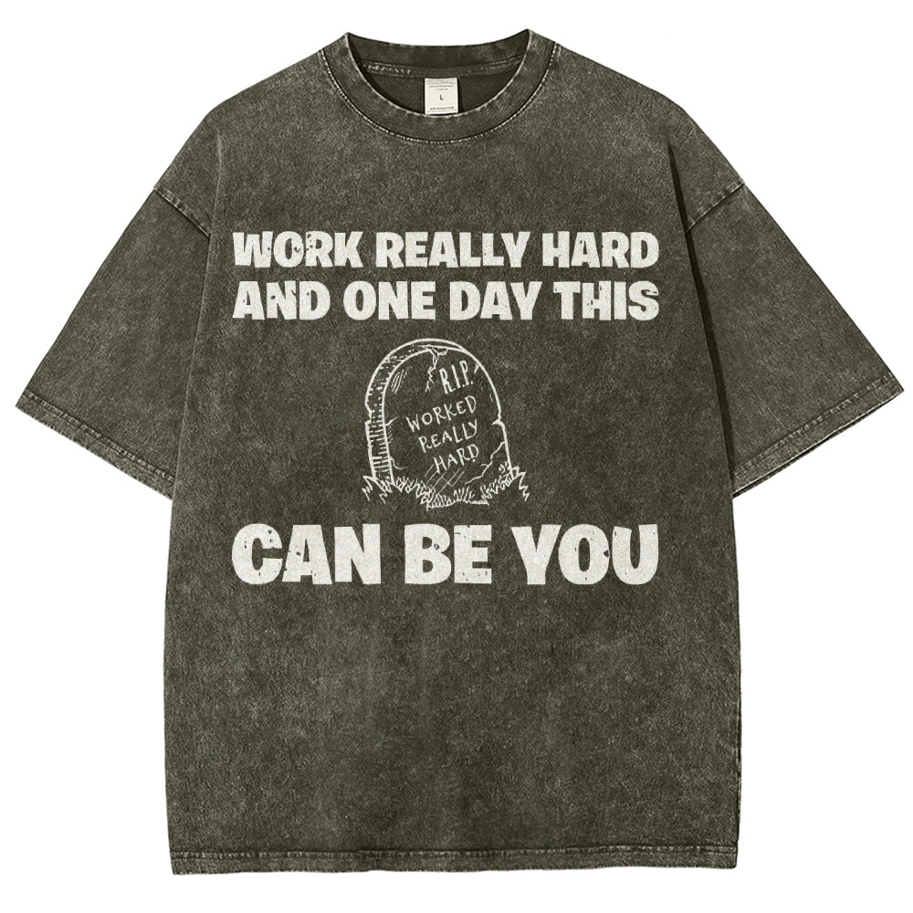 R.I.P. Worked Really Hard Vintage Distressed T-shirt