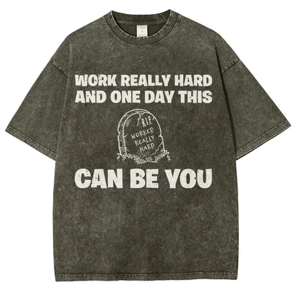 R.I.P. Worked Really Hard Vintage Distressed T-shirt