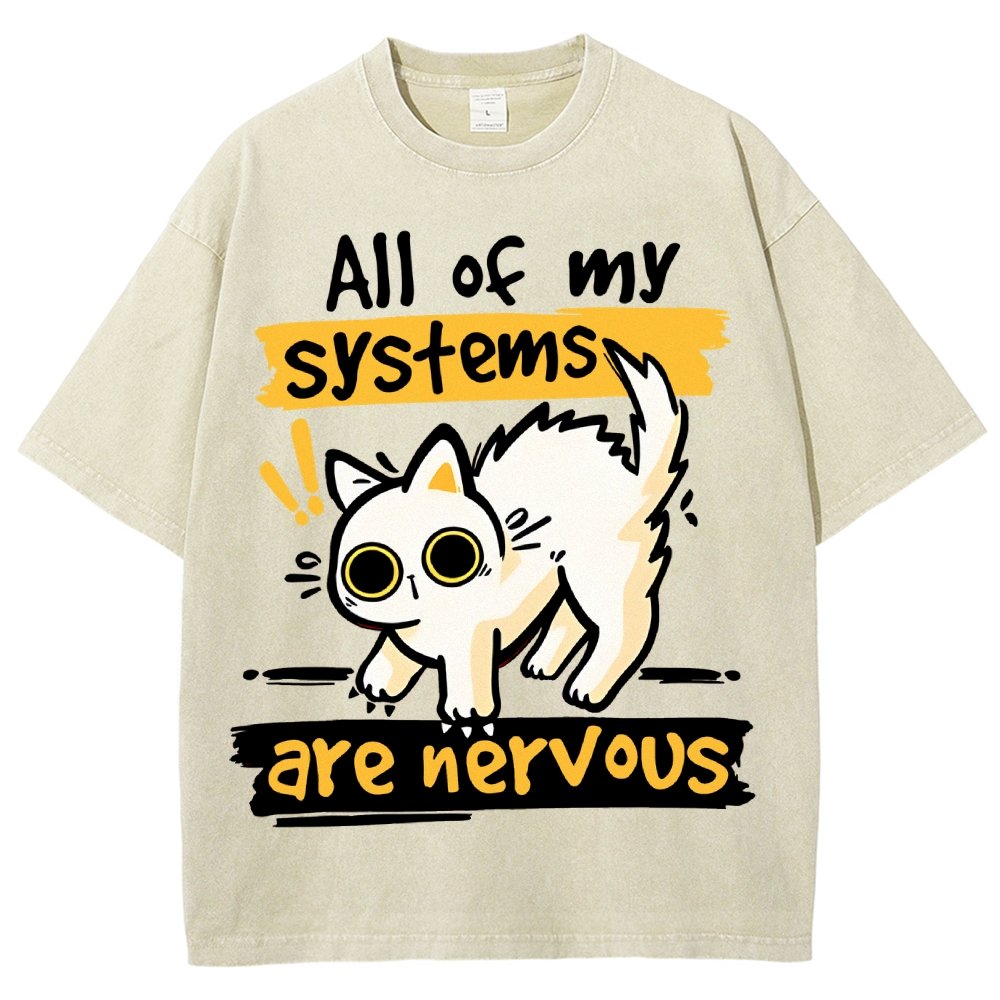 All of my Systems are Nervous Vintage Distressed T-shirt