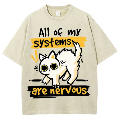 All of my Systems are Nervous Vintage Distressed T-shirt