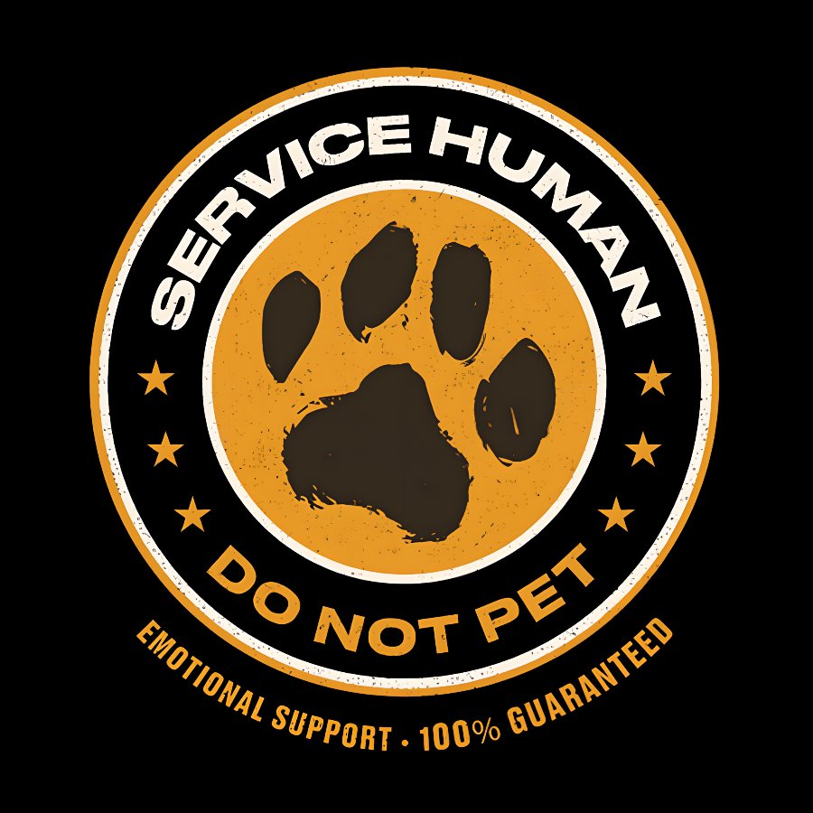Service Human Do Not Pet Geek T-Shirt