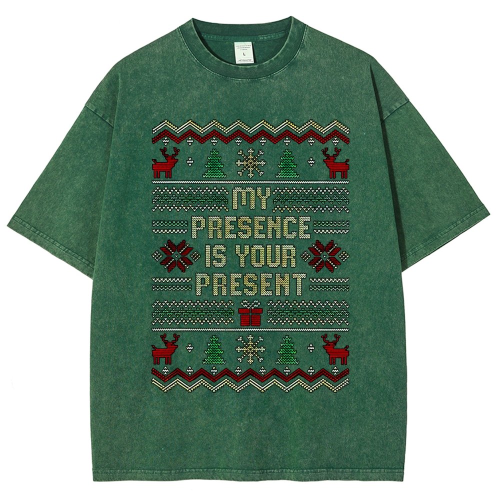 My Presence Is Your Present Vintage Distressed T-shirt