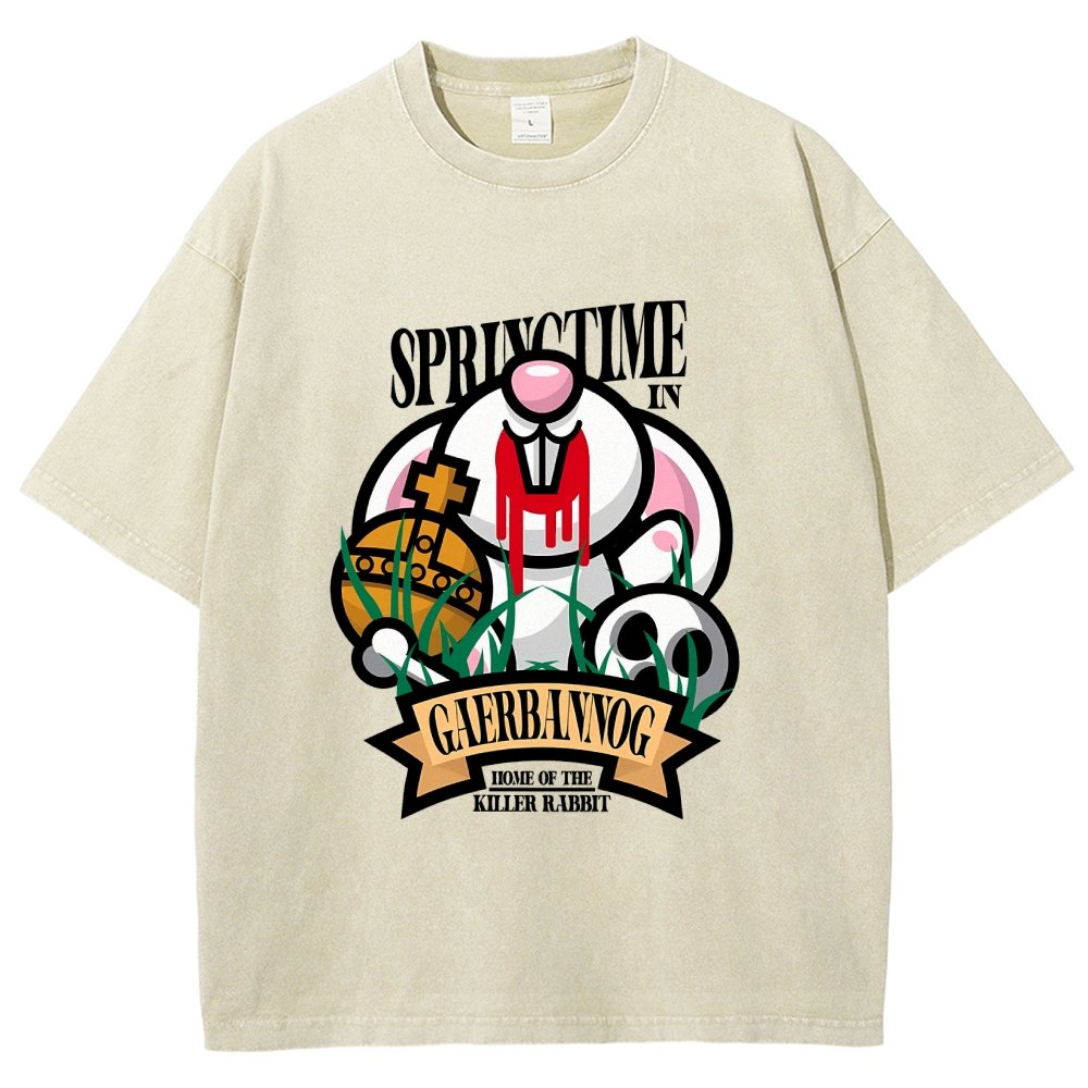Spring Killer Rabbit Vintage Distressed T-shirt