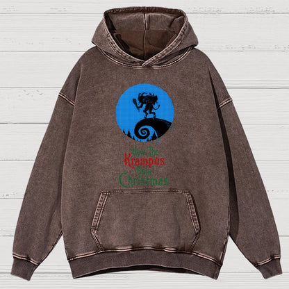 Krampus Vintage Distressed Hoodie