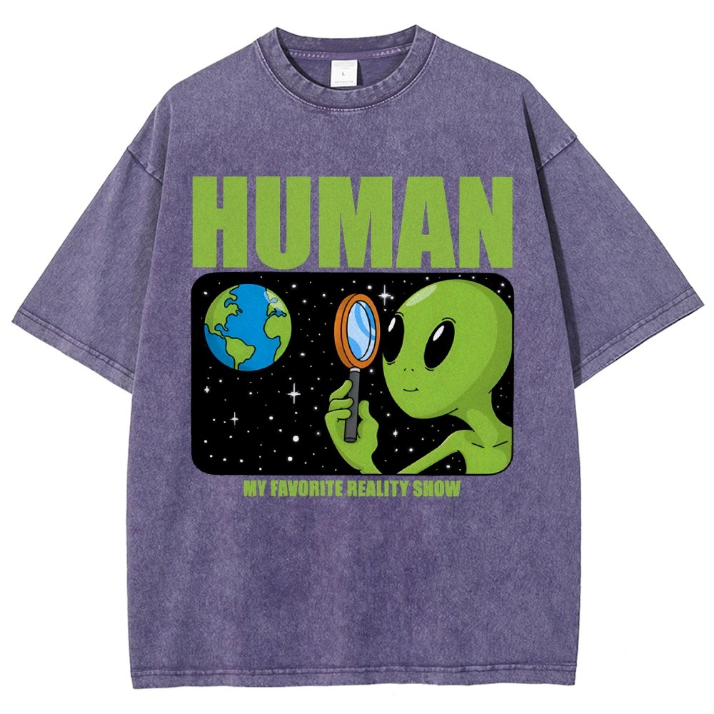 Human  My Favorite Reality Show Vintage Distressed T-shirt