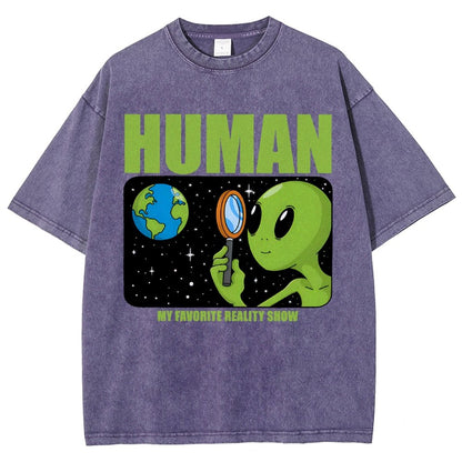 Human  My Favorite Reality Show Vintage Distressed T-shirt