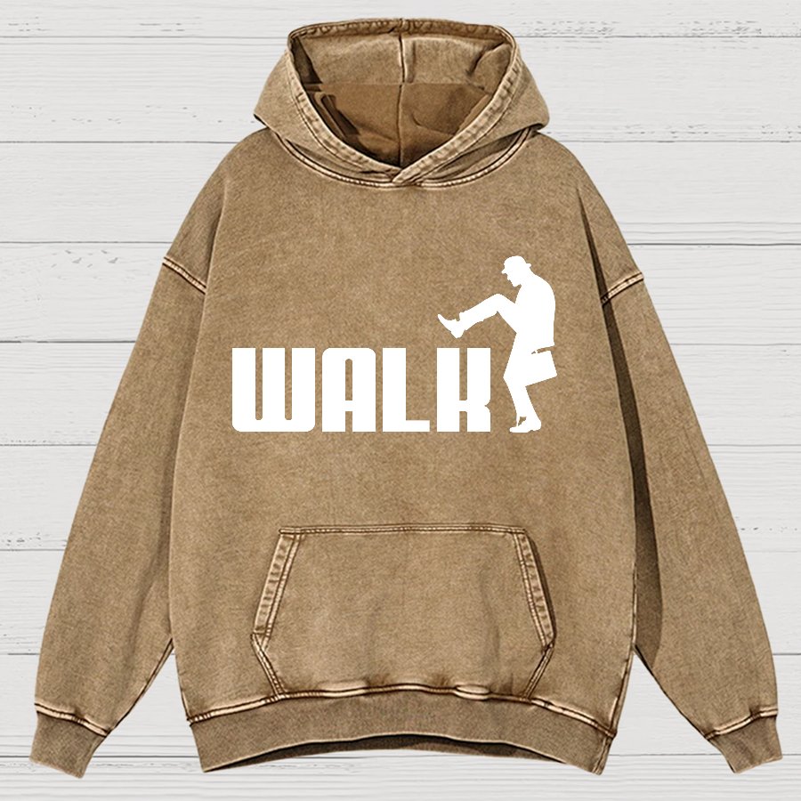 Walk Funny Vintage Distressed Hoodie