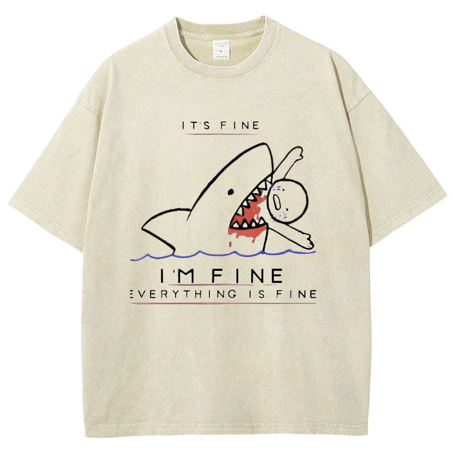 I'M Fine Vintage Distressed T-shirt