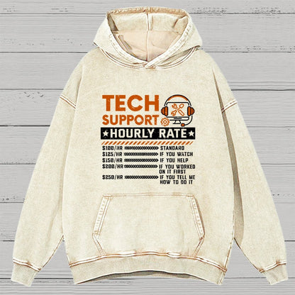 Tech Support Vintage Distressed Hoodie
