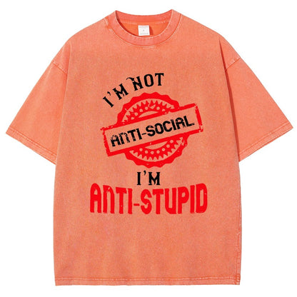 Anti-Stupid Vintage Distressed T-shirt