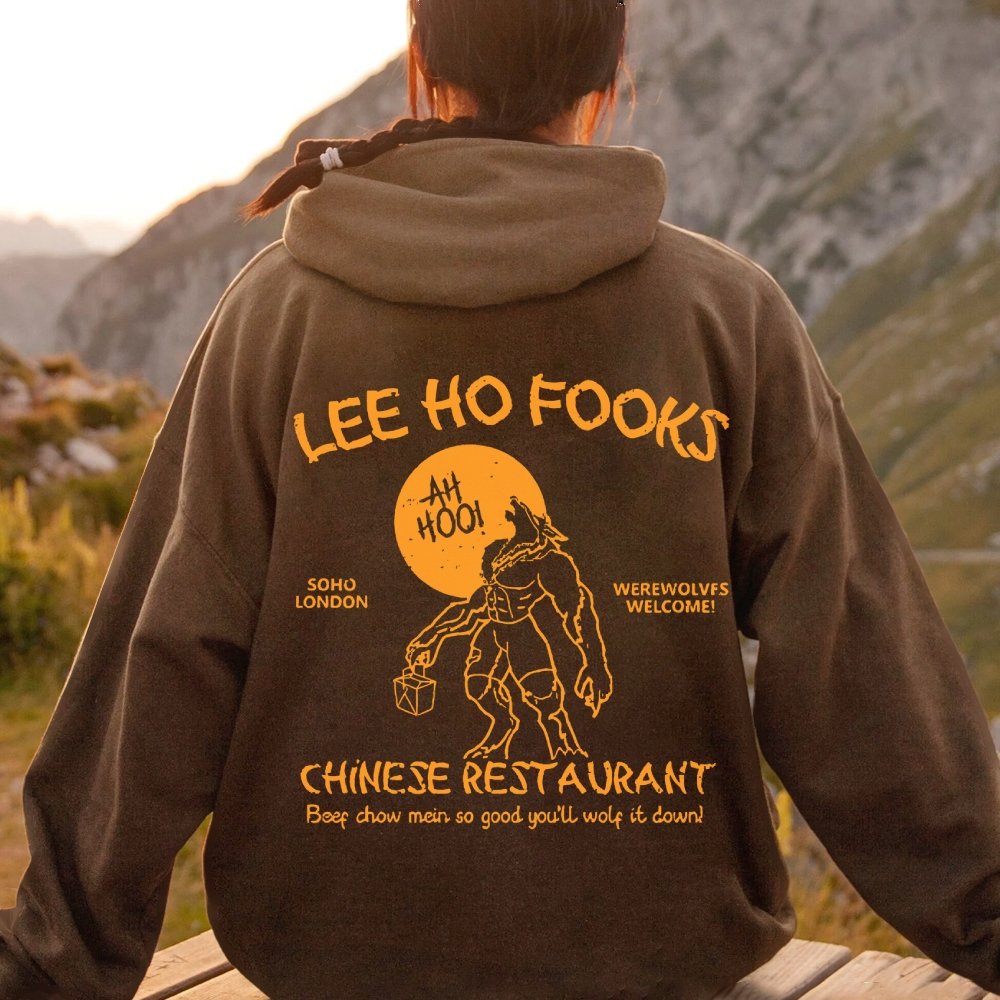 Lee Ho Fooks Chinese Restaurant Printed Back Unisex Cotton Hoodie