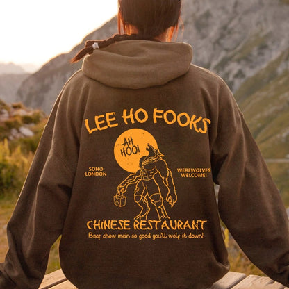 Lee Ho Fooks Chinese Restaurant Printed Back Unisex Cotton Hoodie