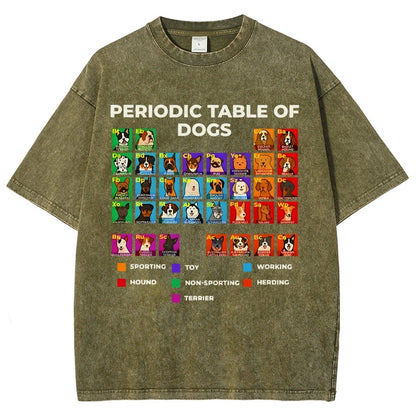 Periodic Table Of Dogs Vintage Distressed T-shirt